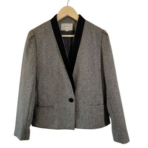 VTG DAVID BENJAMIN Gray Tweed English Western Style Blazer Sz 13/8 Wool Blend